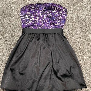 Cocktail Dress - Charlotte Russe - Purple and Blac